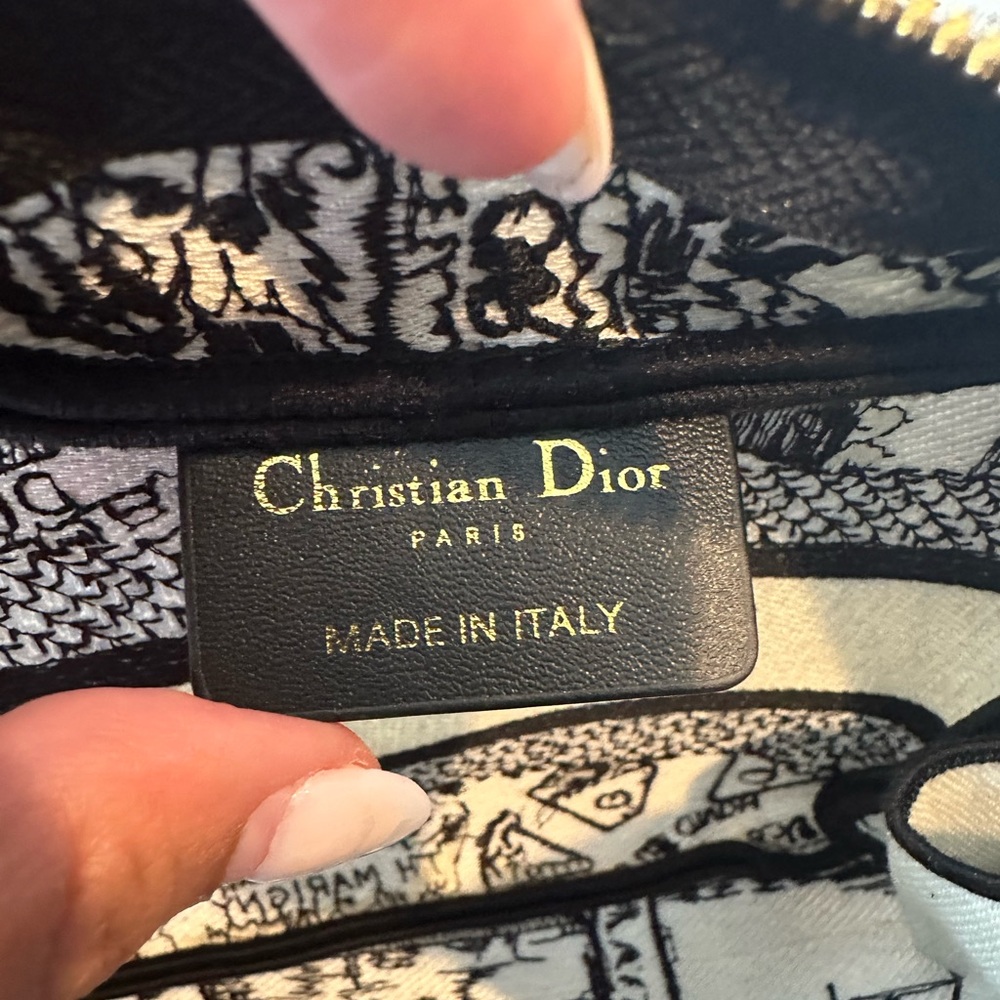 Christian Dior Embroidered Toile Pouch (Map de Paris) - Picture 5 of 15